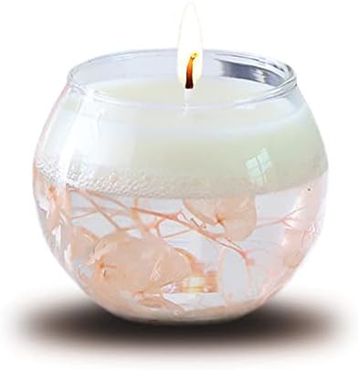 Scented Candle with Dry Flowers, Aromatherapy Candles Gifts for Women Birthday Mother's Day Anniversary, Natural Soy Candle Decorative Candles Home Decoration Candles for Home Scented Non-Toxic, White