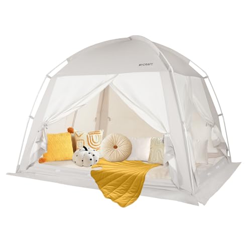 MYCRAFT Bed Tent Canopy for Privacy, Light-Reducing,4 Doors by MYCRAFT - Used condition - US$40.15