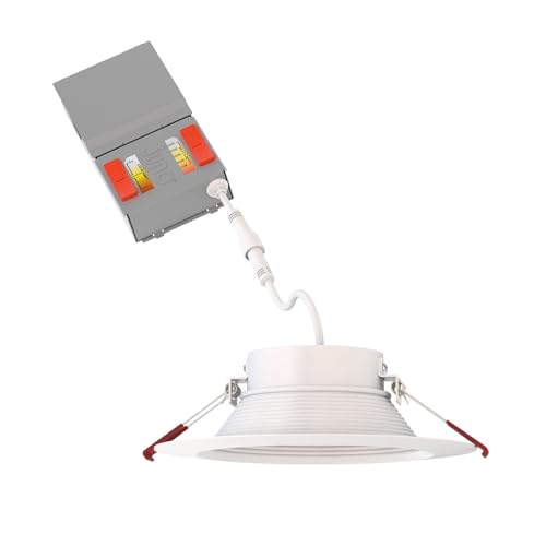 Juno LED Recessed Lights 6 Inch Round Wafer Downlight, 5-in-1 Switchable White Color Temperature, Adjustable Brightness, Deep Regressed Baffled Trim, 6-Inch, Matte White, 6-Pack by Juno - Image 8