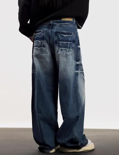 Y2K Harajuku Wide Leg Jeans Casual Vintage Fashion Hip Hop Trousers4