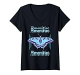 donna servizi butterfly - urban streetwear statement maglietta con collo a v