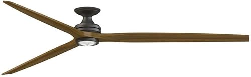 Miniatura 15 de Fanimation Spitfire - Ventilador de techo de 3 aspas de 19.42 pulgadas de alto y 96 pulgadas de ancho con acabado negro y cuchillas de koa, kit de