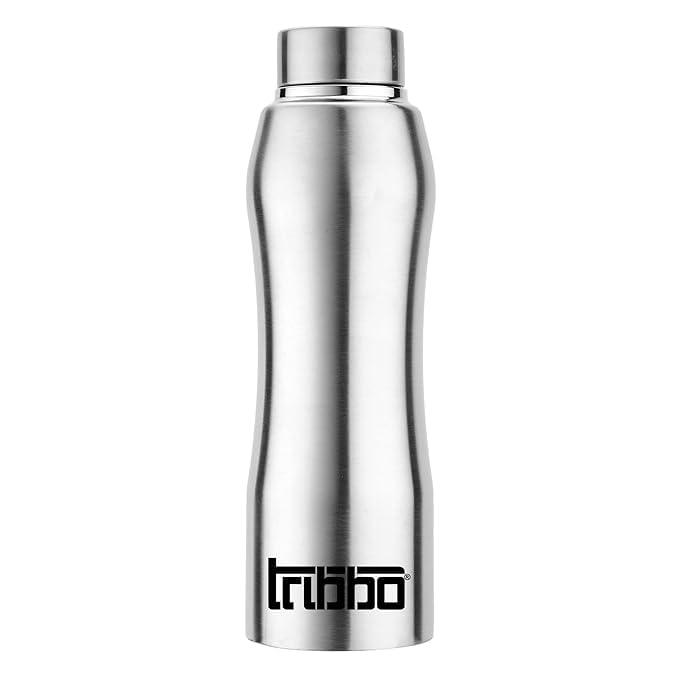 TB Stainless Steel Water Bottle 1 Litre, Water Bottles for Fridge, School,Gym,Home,Office,Boys, Girls, Kids, Leak Proof(Silver,Sipper Cap, Set of 1, 1000 ML,Model-Curve)