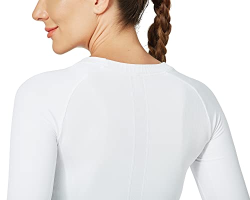 Image of MathCat Workout Shirts for Women Long Sleeve, Workout Tops for Women, Quick Dry Gym Athletic Tops,Seamless Yoga Shirts XS-XL