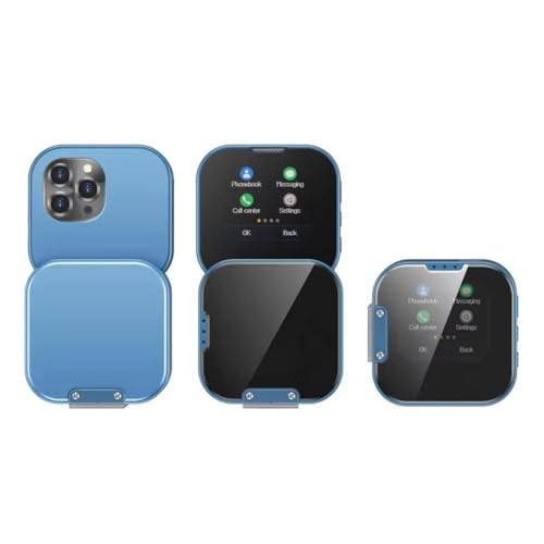Mini téléphone portable à rabat, fonction pliable pour enfants avec petite mise en veille rotative, double écran HD de 1,7