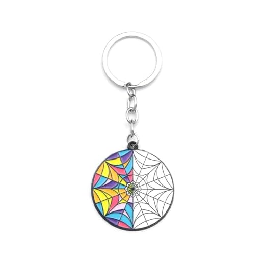 Gaweco Llavero de metal con diseño de Addams, colección de accesorios de cosplay, Multicolor, 44mm