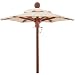 Produktbild anndora Mini Tisch Sonnenschirm Dekoschirm 100 cm rund + Winddach Natural