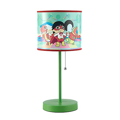 Image of Ryan's World Stick Table Kids Lamp with Pull Chain Themed Printed Decorative Shade