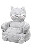 WEB2O Pouf Fauteuil Enfant en Forme de Chat, 45cm