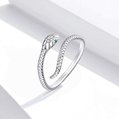 Presentski Snake Ring Adjustable Rings For Women Sterling Silver 925 Ring Draco Malfoy Ring Snake Gifts Men Women Gothic Vintage Party Jewelry For Women Men Girls #TOP3