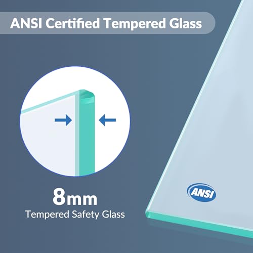 SUNNY SHOWER Frameless Shower Door 48\" W x 76\" H, Single Sliding Shower Glass Door, 5/16\" Tempered Glass, Bathroom Sliding Door in Brushed Nickel