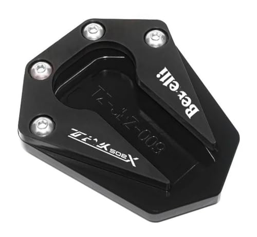 Extension béquille latérale CNC Benelli BN600GS en aluminium anodisé noir