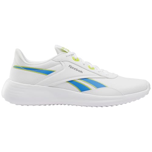 Reebok LITE 4 White/KINETICBLUE/Acid Yellow Male Running Shoes