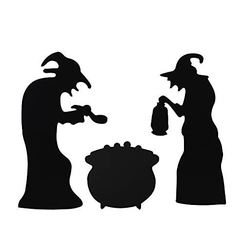 Xbopetda Halloween-Dekorationen für den Außenbereich, Hofschild mit Pflöcken, gruselige Familie, Heim, Hof, Party, Kunststoff-Dekor, kreative Halloween-Hexe, Requisiten, Partyzubehör Cover
