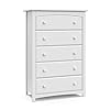 Storkcraft Kenton 5 Drawer Dresser White for Kids Bedroom Nursery Dresser Organizer Chest of Drawers with 5 Drawers Universal Design for Childrens Bedroom