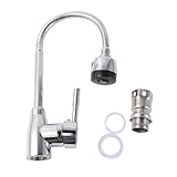 Artibetter Zinklegierung Küchenarmatur mit Ausziehbarer Brause und Drehung Vielseitiger Wasserhahn für Waschraum Robuste Spültischarmatur Langlebiger Waschbecken Wasserhahn für Haushalt und