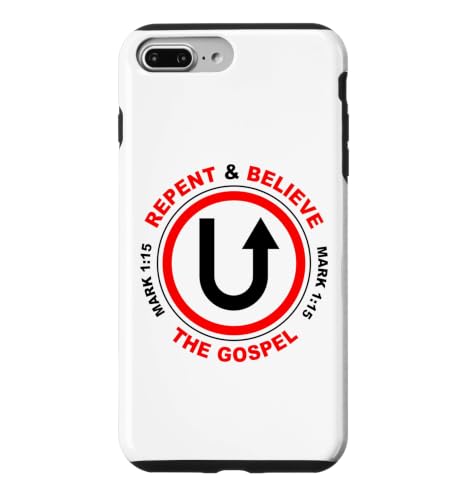 Repent & Believe the Gospel: Jesus Christian Faith Verse �X�}�z�P�[�X iPhone 7 Plus/8 Plus �p
