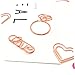DOITOOL 20pcs Rose Gold Book Memo Clip Paper Clips Holder for Parties Christmas Decor