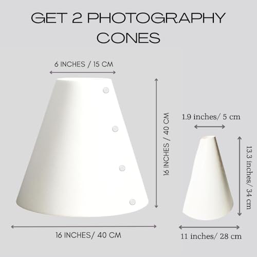 Image of SMILEDRIVE Light Cone for Product Photography, 2 Units, 1 Big, 1 Small | Diffuser, Shadow /Reflection-free Photography
