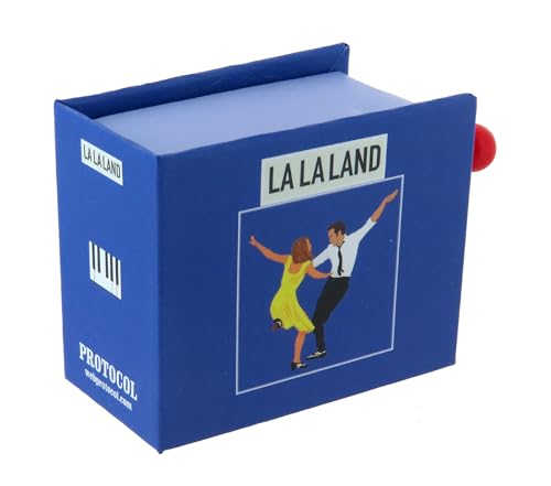 Lutèce Créations Carillon/Scatola Musicale a manovella di Cartone Illustrato a Forma di Libro con meccanismo Musicale 18 Note - City of Stars - La la Land (J. Hurwitz)