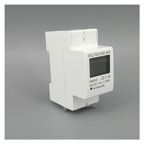 Medidor eléctrico monofásico de carril DIN 80A con pantalla LCD digital 6