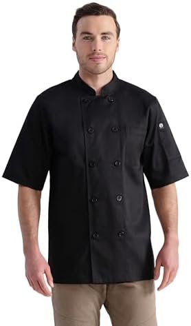 Chef Works Unisex Volnay Chef Coat, Black - New, Medium