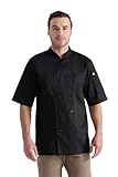 Chef Works Unisex Volnay Chef Coat, Black, Large
