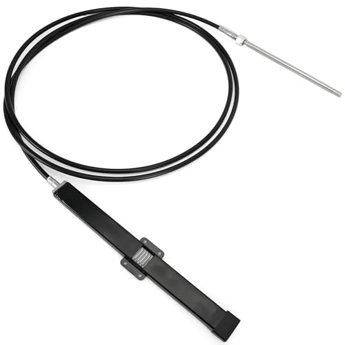 FQRANBO SSC13418 18FT Mechanical Rack & Pinion Steering Cable, Back Mount Rack Single Cable Compatible with Seastar SH5210P, SH5230P, SB39526P, SB39544P (NFB), Fits for SS14115 SS15115