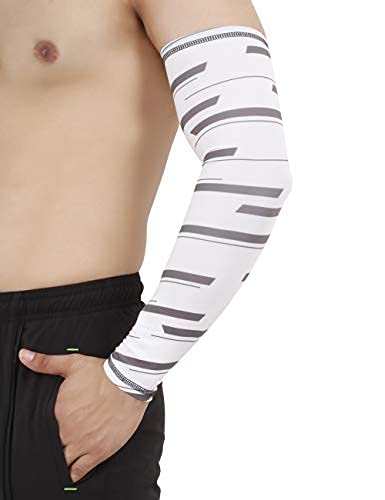 TRAIN HARD High Performance Arm Sleeves for Athletic Arm Sleeves Perfect for Cricket, Bike Riding,Cycling Lymphedema, Basketball, Baseball, Running & Outdoor Activities (Sold as a Pair) (Black)