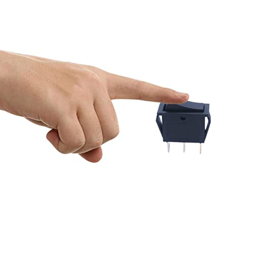 Mxuteuk 8Pcs 12V Illuminated Rocker Switch Toggle Power Spst On-Off Switch Snap-In 3 Pin 2 Position Red Yellow Green Blue Led Light, Use For Car Auto Boat Appliances Control Kcd3-102N-4C-My #TOP6