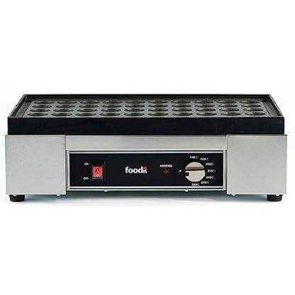 foodis Poffertjes Maker 1800W für 25 leckere Poffertjes - Gastro Poffertjes Maschine mit Temperaturregulierung 140-300°C - Mini Pfannkuchen Gerät, Poffertjesmaker – Bild 3