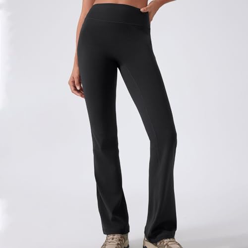 Jdlsppl Calça feminina de ioga, calça de moletom de treino com corte bota, macia, confortável, elást
