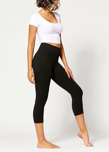 Image of Conceited High Waist Leggings in Shorts, Capri and Full Length - Buttery Soft - 3 inch High Waistband - Regular and Plus Size