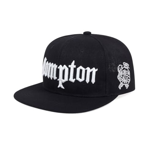 Comptons, berretto da baseball con visiera stile anime, stile hip-hop, piatto, regolabile, Multicolore, Taglia unica