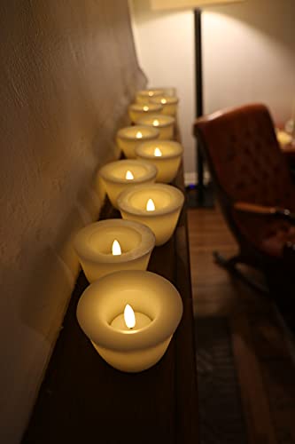 Image of Set of 6 Floating Wax Bowl Candle Holders, Candle Holders ONLY. Tealights Sold Separately