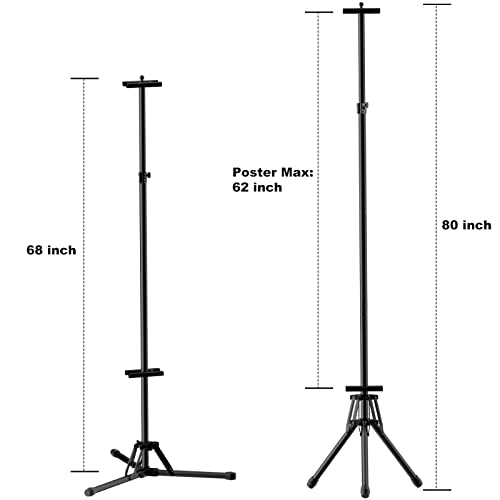 Ebliki Poster Stands For Display - Floor Poster Board Holder Poster Display Stand Retractable Banner Stand Outdoor Sign Holder, Double-Side Tripod Height Up To 80" #TOP2