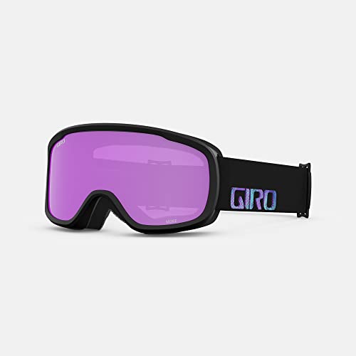 Giro Moxie Ski Goggles - Snowboard Goggles for Women & Youth - Black Chroma Dot Strap with Amber Pink/Yellow Lenses