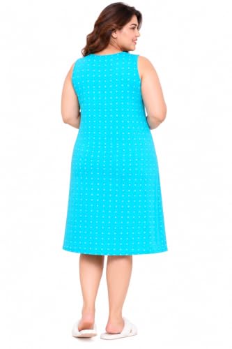 Image of Onekbhalo Women Cotton Night Dress Printed Culf Length Night Gown Short Nighty
