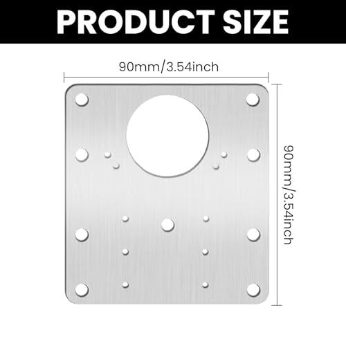 Hyuetrsa Hinge Repair Plate, 30 PCS Cabinet Hinge Repair Plate with Customized Screws 3.5'' Hinges Repair Fixing Plates Stainless Steel Hinge Repair Brackets Multi-Hole for Kitchen Cupboards Door by Hyuetrsa - Image 2