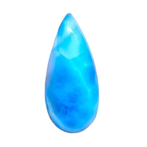 Larimar naturel en cabochon poire 32x14mm pour création de bijoux DIY