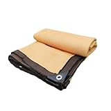 Gettimore Durchlässiges Sonnensegel für den Außenbereich, Terrasse, Deck, Garten, 95% UV-Schutz, HD-PE-Gewebe mit Edelstahlringen, Gelb, 2 x 3 m, 2 x 3 m