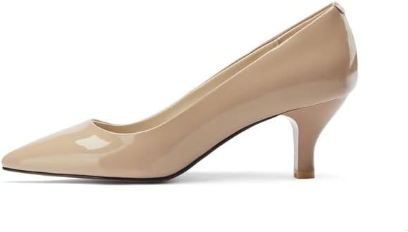 KAGAA 100% Leather Pointed Toe Slip-on Shoes, Thin Heels mid Heel Comfortable Casual Business Women Pumps s20s41 - Image 2