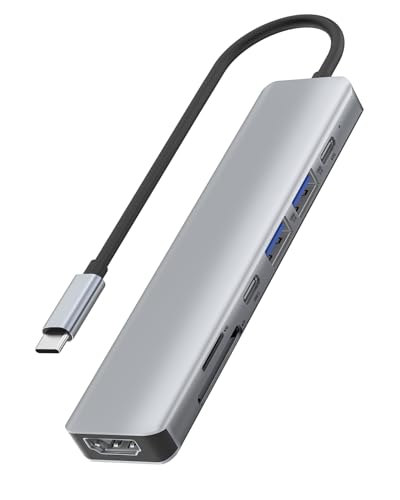 Hub USB c, estación de Acoplamiento USB C HDMI 4K, 2 Puertos de Datos USB y...