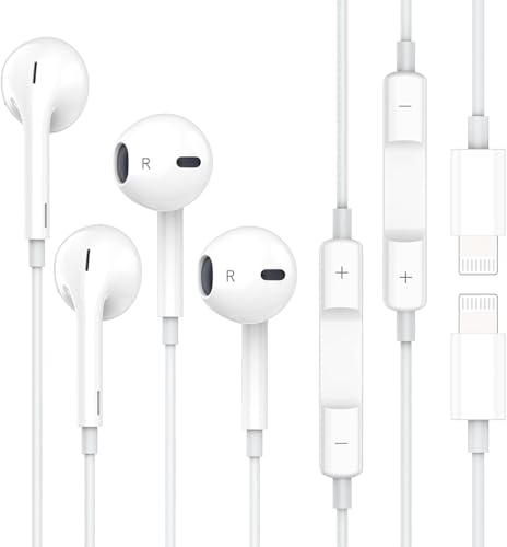 Everdigi EBGC-NV Apple Earbuds, [Mfi Certified] 2Pack Iphone Wired Earphones (Built-In Microphone & Volume Control) Noise Canceling Isolating Headphones cover