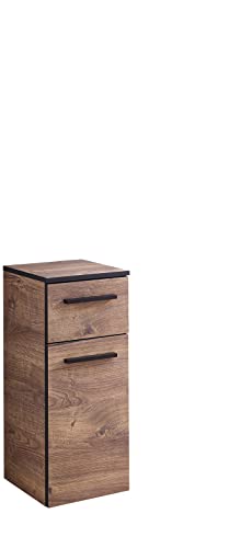 Pelipal Badezimmerschrank Quickset 374 in Eiche Ribbeck quer Nachbildung, 30 cm breit | Unterschrank mit 1 Tür, 1 Schubkasten und 1 Einlegeboden