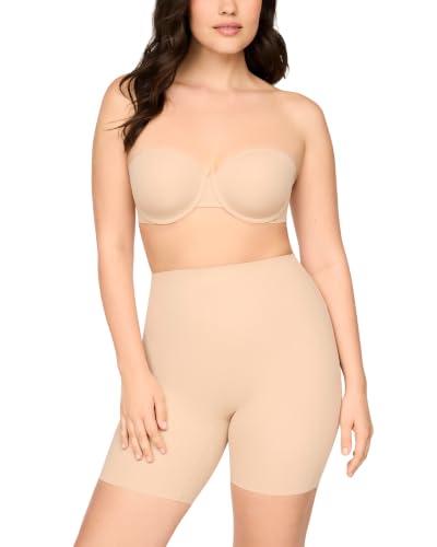 SPANX Suit Your Fancy Strapless Bra, Chai, 36DD | Lightly Lined Bra with Lightweight Fabric, Comfortable and Smooth Fit for Everyday Wear, Adjustable Hook-and-Eye Closure