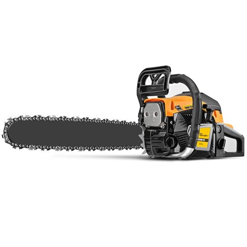 Gas Chainsaw 20 Inch 62CC Gas Powered Chainsaws 3.4HP 2 Stroke Engine Gas Power Chain Saw for Cutting Wood Outdoor Garden Farm Home