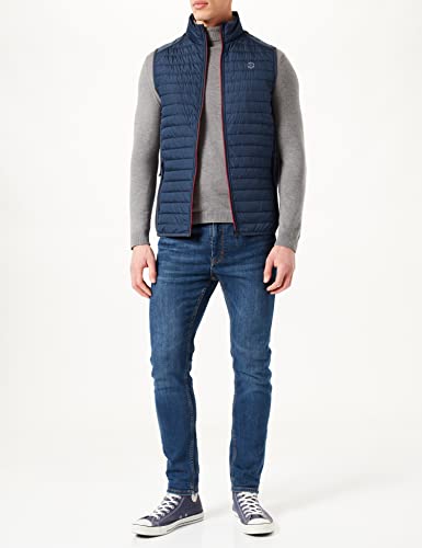 Jack & Jones JJEMULTI Bodywarmer Collar Noos Gilet matelassé, Bleu Marine Vif, L Homme - Image 3