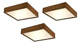 Kit 3 Plafons Quadrado Madeira 30x30 3 Imbuia P/Sala