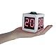 GANXIN Poker Shot Clock, Sekunden-Countdown-Timer für Poker/Casino/Schachturniere, 20/30 Sekunden und benutzerdefinierte Zeit, 4-seitiger Würfel-Timer (Klein, Weiß)